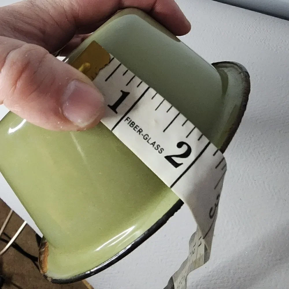 Vintage Green Enamel Ware / Enamelware Saucepan 5